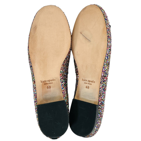 Kate Spade New York NEW Honey Slip-On Glitter Ballet Flats Women's Size 6 - Picture 14 of 15